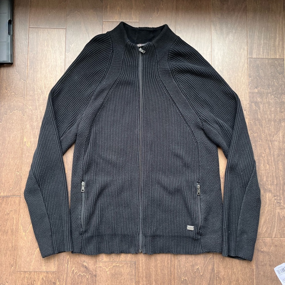Armani exchange knitted zip sweater jacket